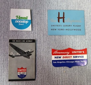 United Airlines Vintage Gepäck Gepäck Etiketten Aufkleber Sticker   - Bild 1 von 2