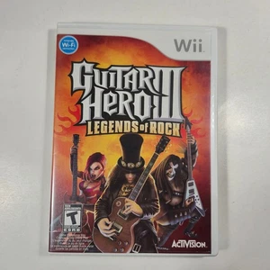 Guitar Hero 3 III: Legends of Rock (Nintendo Wii, 2006) Juego Completo Probado en Caja Original - Imagen 1 de 3