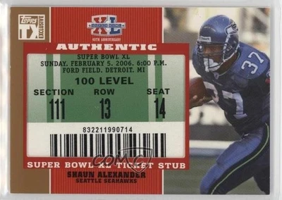 2007 Topps TX Exclusive Super Bowl Ticket Stubs Shaun Alexander #SB-SA - Image 1 of 2