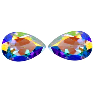 2.23 ct (2pcs) Supreme MATCHING PAIR Pear Shape (8 x 5 mm) Mercury Mystic Topaz - Picture 1 of 1
