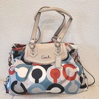 Cartera Coach Ashley OP con estampado artístico roja, azul con estampado de monograma estilo: N C1326-F24461 Foto 1 de 4