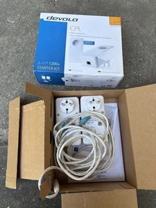 Devolo dLAN 1200+ WiFi ac Starter Kit Powerline LAN Adapters MT:2640 Euro Plug - Afbeelding 1 van 1