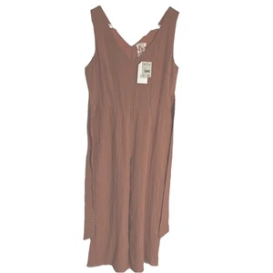 Mono Sadie & Sage Mezcla de Lino Talla Med 52" con Corbata Sin Mangas Forrado Color Arcilla - Imagen 1 de 10