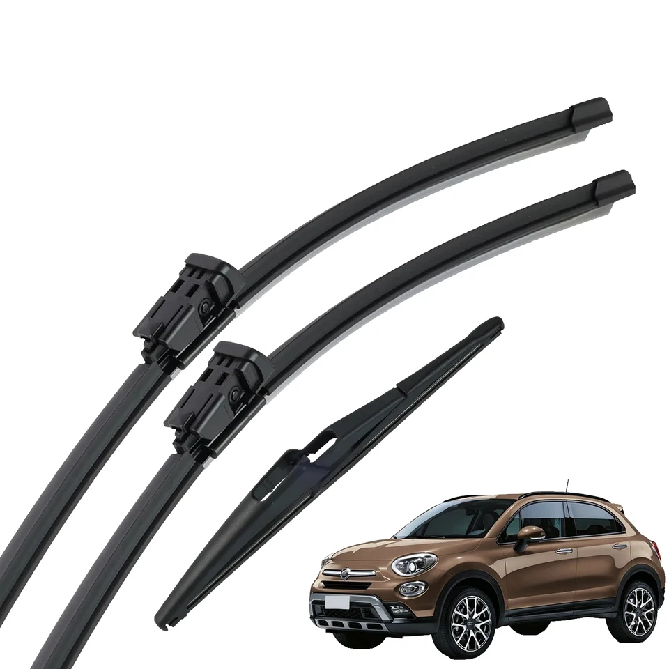 Set Tergicristalli Anteriori e Posteriori per Fiat 500X 2014–2025 26" 14" 10" - Immagine 1 di 4
