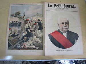 Le petit journal 1894  n° 213 Ferdinand de Lesseps révolte d'anarchistes guyane