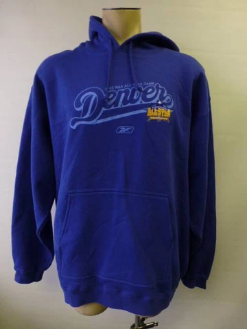 mens Reebok NBA 2005 Denver All Star Basketball Game Hoodie Sweatshirt XL blue Cover
