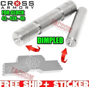 Cross Armory SILVER fr GL0CK 43 43X 48 DIMPLE Pins & SLIDE LOCK "Take Down Lever - Picture 1 of 4