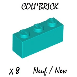 Lego 3622 - 8x Briques / Brick 1x3 - Dark Turquoise - 45505 - NEW NEUF - Imagen 1 de 1
