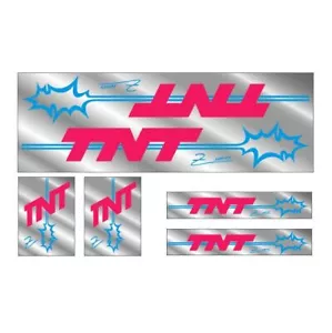 TNT - Pink & blue 24 Cruiser chrome decal set - Picture 1 of 1