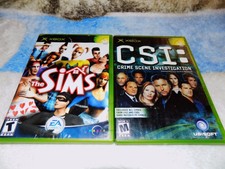 2X LOT Sims CSI Xbox,IN CASES