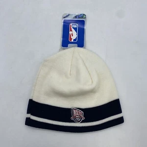 Gorro New Jersey Nets Vintage Reebok Talla Única OSFA NBA Tejido Sombrero Blanco - Imagen 1 de 8