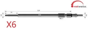 6X SVAC HEIZUNG GLÜHKERZEN FÜR MERCEDES ML W164 280 300 320 350 420 CDI 2005-2020 - Bild 1 von 2