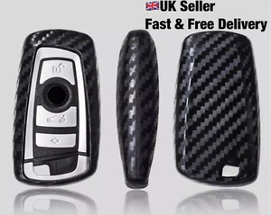 BMW Car Key Case Keyless Key Cover 1, 2, 3, 4, 5, 6, Z4, X3, X5, X6 Carbon Fibre - Picture 1 of 3