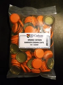 TAPAS CORONA NARANJA 144 NUEVAS ESPECIAS CALABAZA TAMAÑO ESTÁNDAR PARA BOTELLA DE CERVEZA REFRESCO de EE. UU. - Imagen 1 de 4