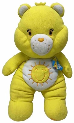 ETIQUETA! De colección 2004 BIG 28" Funshine Care Osos Acurrucarse Almohada Peluche Animal Foto 1 de 4
