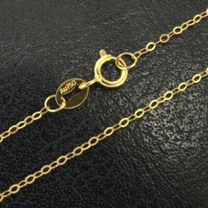 Long ROLO Chain 10-36" 100% Pure 18K Yellow Gold Necklace for Women Genuine 18CT - Picture 1 of 5