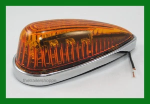  Cab Roof Clearance Marker Teardrop Amber LED Lights Ford Chevy Dodge Pick-up - Picture 1 of 2