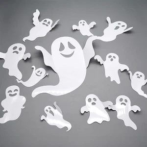 Halloween Ghost Wall Decor -12Pcs 3D Cute Ghost Stickers Window for Halloween Ho - Picture 1 of 7