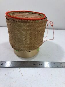 6.5" Steamer Bamboo Cooker Basket Rice Sticky Thai Set Pot Lao Kitchen with lid