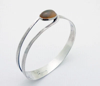 Браслет из серебра с драгоценными камнями класса 813 Estate Erik Granit Finland 7-1/16 дюйма 16,3 грамма - Изображение 1 из 4