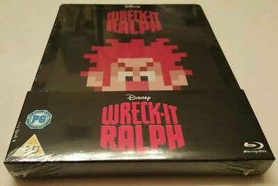 Disney's Wreck it Ralph Embossed STEELBOOK (Blu-ray, UK Import) SOLD OUT!!! OOP Foto 1 de 4