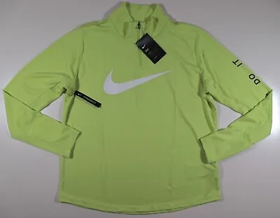 Nike Dri Fit Swoosh Run Midlayer Half Zip Long Sleeve Running Top Ck0175-367 L • 54.60€