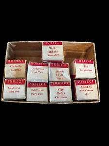 9 Tru-Vue Film Strips - Coronation, Animals, Christmas, Goldilocks, Cinderella - Picture 1 of 2