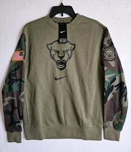 Nike Pitt Panthers Green And Camo Mens Medium Swoosh Logo U.S Flag Sweatshirt - Picture 1 of 9