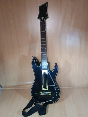 Activision Guitar Hero Power Wireless Guitar Black Gold with Strap 654 Untested  - Image 1 of 4