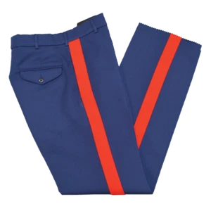 FLAW USMC Dress Blue NCO Trousers used good blues blood stripe gabardine 36x29 - Picture 1 of 1