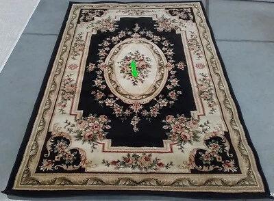 BLACK / IVORY 5'-3" x 7'-6" Flaw in Rug, Reduced Price 1172773685 LNH218A-5 - Image 1 of 4
