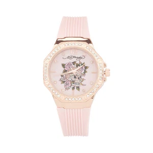 Ed Hardy Ladies Mop/Blush Plain Watch Analog - Picture 1 of 3