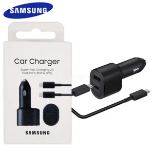 SAMSUNG Car Charger 45W Dual Port Super Fast Charging &Type-C-/s22/s23- - Picture 1 of 9