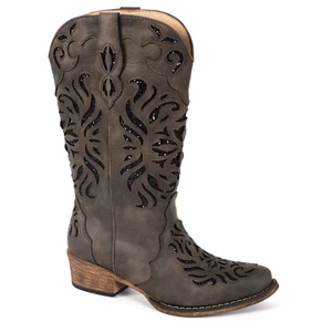 Roper,Womens Riley Glitz Boots, Grey/Black Glitter - Bild 1 von 1