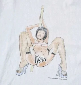 Rara maglietta vintage Y2K 2002 Korn Stripper Pop Sux World Tour XL - Foto 1 di 14