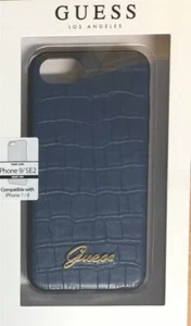 Guess Custodia Rigida Coccodrillo Stampa Raccolta Blu per IPHONE 7 8 9 Se 2020 - Foto 1 di 1
