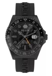 New Men's Philipp Plein Black Analog Watch Gmt-i Challenger PWYBA1023 - Picture 1 of 5