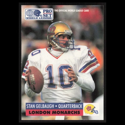 Stan Gelbaugh #80 1991 Pro Set WLAF London Monarchs Football Card NFL NM - Image 1 of 3