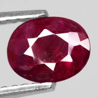 0.88Ct. Natural Gemstone Ruby Purplish Red Oval Normal Heated Tanzania Ravishing - Image 1 of 4