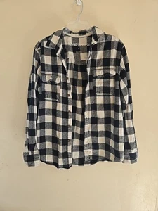 Mossimo Supply Co. Flanellhemd schwarz weiß Büffel kariert Gr. L - Bild 1 von 5