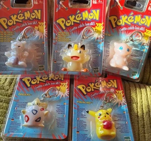 5 Pokemon Schlüsselanhänger, noch verschweisst und original verpackt, Vintage  - Bild 1 von 6