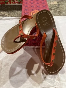 NWD Tory Burch Platform Flip Flop , Leather Strap , Black , Size 8 - Picture 1 of 4