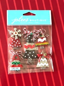 BURLAP CHRISTMAS TREES - Dimensional Stickers by Jolee's - FREE SHIPPING - Picture 1 of 1