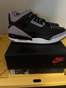 Taglia 15 - Air Jordan 3 Retro OG 2024 Nero Cemento DN3707-010 - Foto 1 di 6