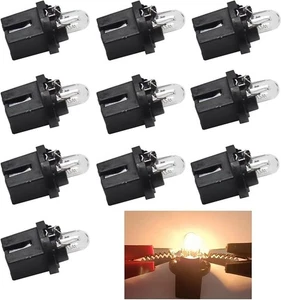 10 Pezzi 12 V 2 W T5 B8.5D Lampadina Cruscotto Voiur Giallo Chiaro Alogene per A - Foto 1 di 10