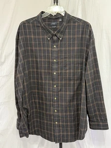 Arrow Shirt Men's 4XT USA Heritage Twill Long Sleeve Button Down Plaid GRAY - Picture 1 of 18