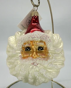 New Christopher Radko Santa Winter Wind Ornament Glass Glitter Vintage EUC - Picture 1 of 8