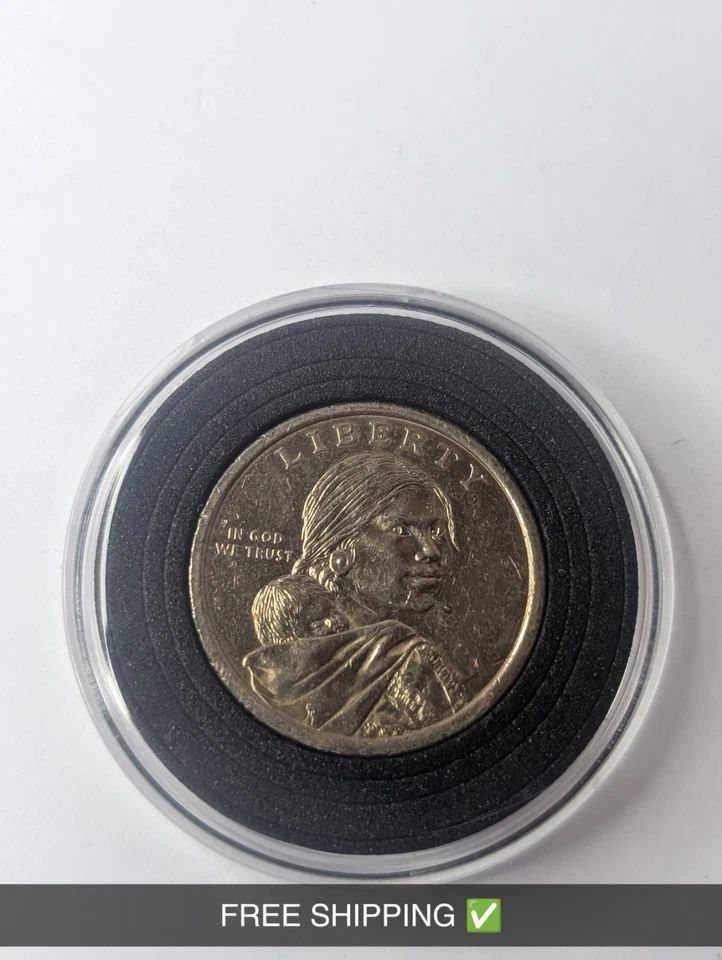 Dólar P Sacagawea 2009 - Tres hermanas nativas americanas - borde marca de ceca - círculo Foto 1 de 4