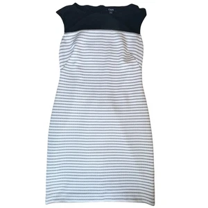 Chaps Damen schwarz-weiß ärmellos knielanges Kleid Größe 6 - Bild 1 von 15