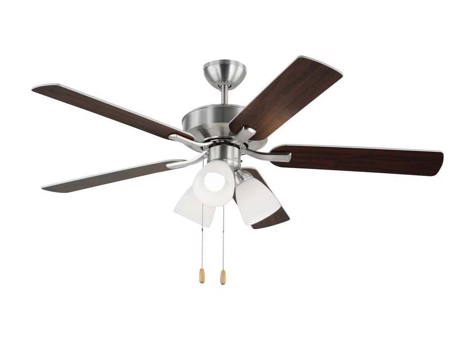 Brushed Steel 52"  Ceiling Fan from the Linden Collection - Image 1 of 1
